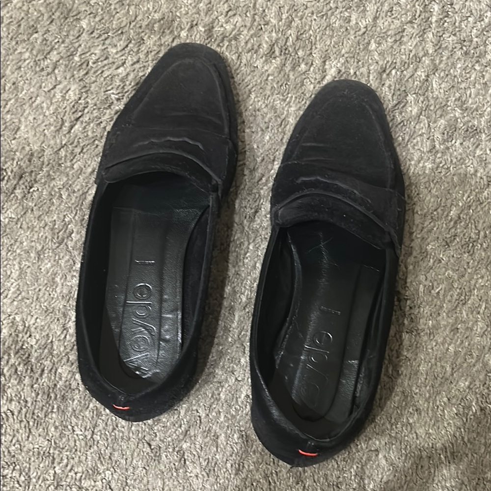 Aeyde Alfie Black Flats Classic Loafers EU 36